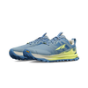 Lone Peak 9+ - Women by Altra Footwear in blue and yellow with Vibram Megagrip outsole, lightweight trail running and hiking shoe
