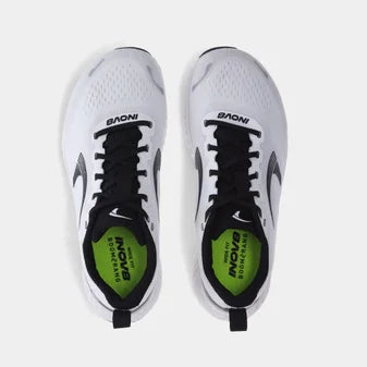 RoadFly - Women running shoes by Inov8 in white and black, lightweight road running with trail shoe technology removed for fast pavement runs