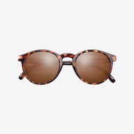 Dipsea sunglasses by Sunski in tortoise frame with brown lenses, round style blending city fashion with outdoor spirit