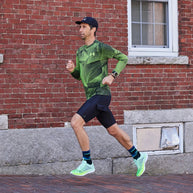 Bolt Micro Crew Ultra-Lightweight w/Cushion Running Sock - Men in black and blue by Darn Tough, ultra-lightweight Merino cushion for running