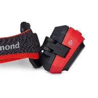 Storm 450 Headlamp by Black Diamond in red and black, waterproof dual-fuel headlamp ideal for rugged outdoor adventures