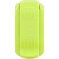 StrobeLight LED Safety Light Clip by Nathan in bright yellow, small lightweight LED clip with high visibility for running safety outdoors