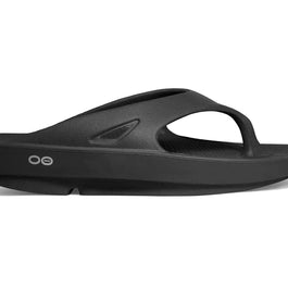 OOriginal - Unisex by Oofos in black slide sandal with OOfoam recovery technology, designed for comfort and post-run recovery