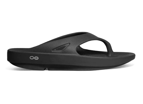OOriginal - Unisex by Oofos in black slide sandal with OOfoam recovery technology, designed for comfort and post-run recovery