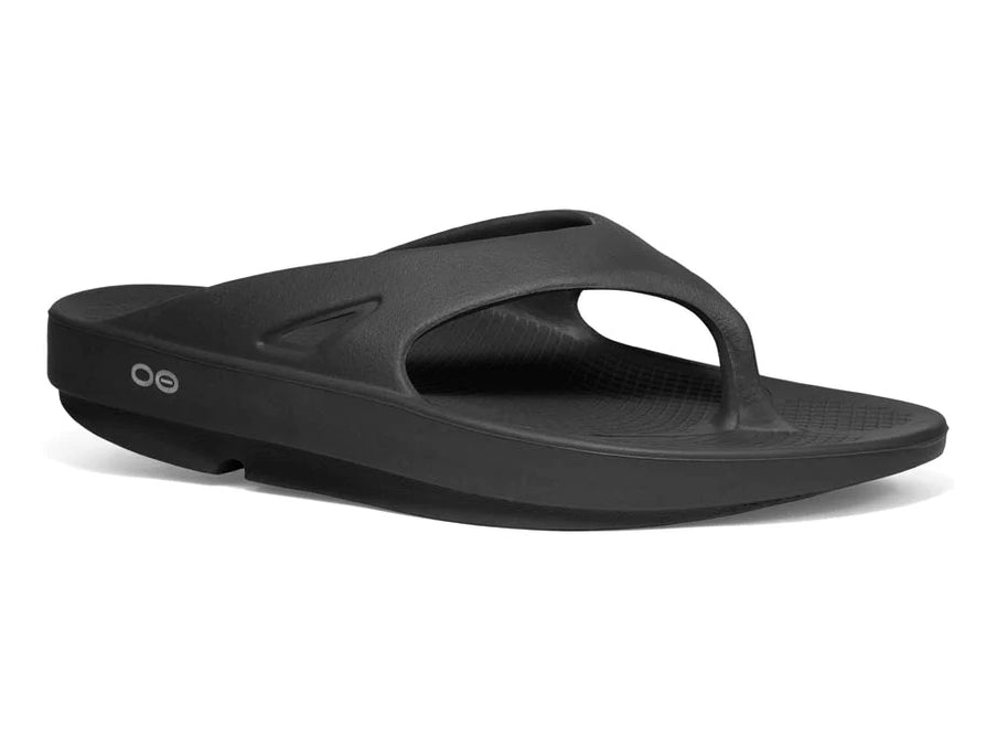 OOriginal - Unisex by Oofos in black with OOfoam recovery technology, comfortable slides ideal for post-running recovery and daily wear