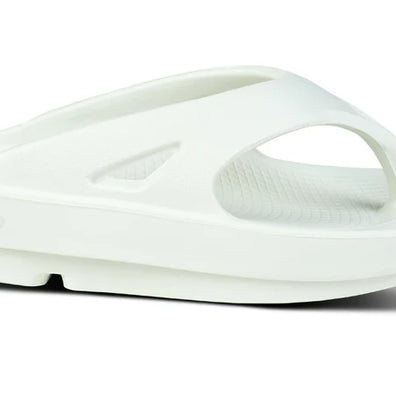 OOriginal - Unisex by Oofos in white lightweight recovery sandal with OOfoam technology designed for comfort and post-run relief