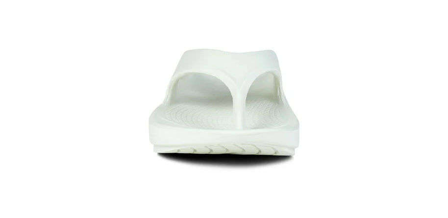 OOriginal - Unisex by Oofos in white slip-on slides with OOfoam recovery technology for comfort and support after running or everyday use