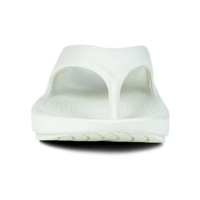 OOriginal - Unisex by Oofos in white slip-on slides with OOfoam recovery technology for comfort and support after running or everyday use