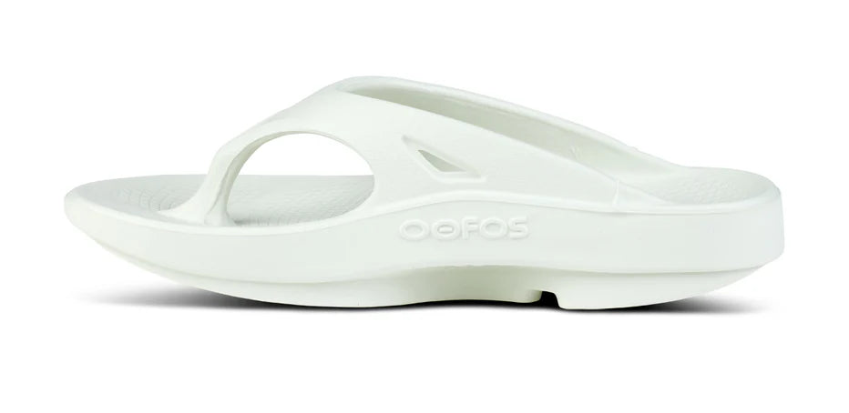 OOriginal - Unisex by Oofos in white lightweight recovery slides with OOfoam technology designed for comfort and post-run recovery