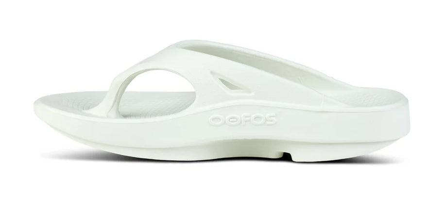 OOriginal - Unisex by Oofos in white lightweight recovery slides with OOfoam technology designed for comfort and post-run recovery