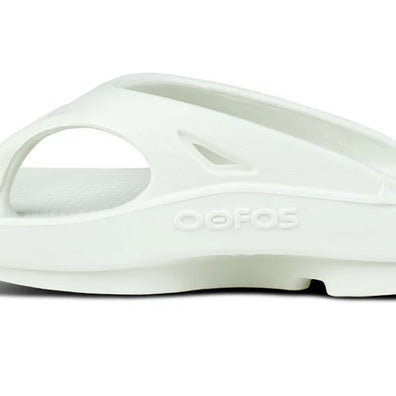 OOriginal - Unisex by Oofos in white lightweight recovery slides with OOfoam technology designed for comfort and post-run recovery