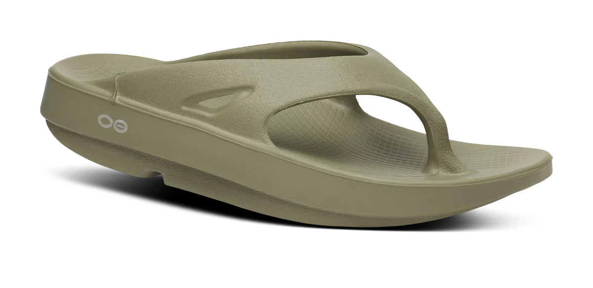 OOriginal - Unisex by Oofos in olive green, recovery slides with OOfoam technology for comfort and support after running and outdoor use