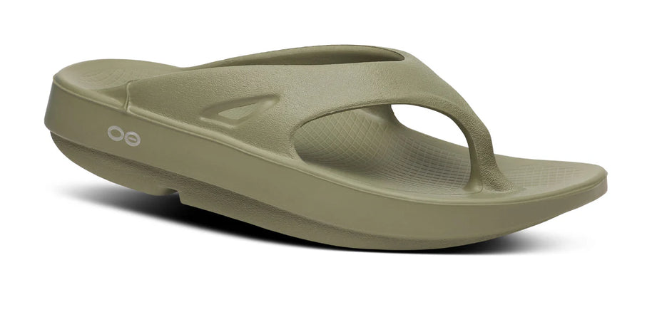 OOriginal - Unisex by Oofos in olive green, recovery slides with OOfoam technology for comfort and support after running and outdoor use