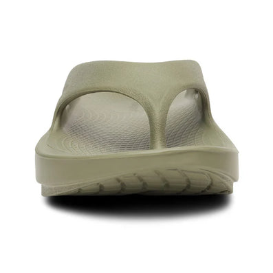 OOriginal - Unisex by Oofos in olive green, lightweight slides with OOfoam recovery technology for superior foot support and comfort