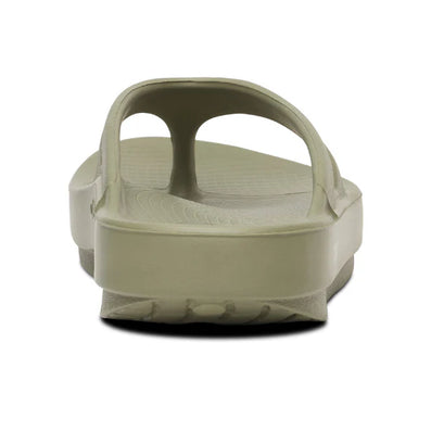 OOriginal - Unisex by Oofos in light beige with OOfoam recovery technology slide sandal designed for comfort and post-run recovery