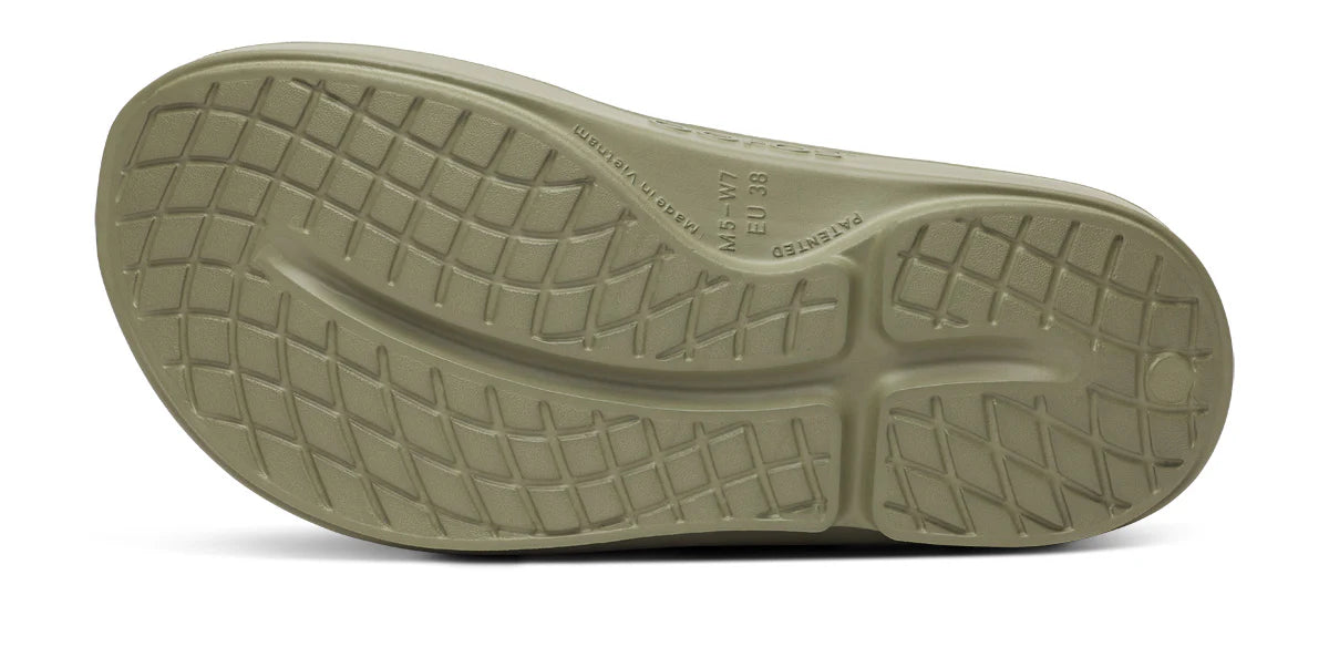 OOriginal - Unisex in olive by Oofos, unisex recovery slides with OOfoam technology for superior comfort and impact absorption