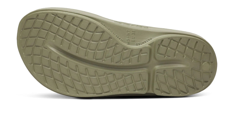 OOriginal - Unisex in olive by Oofos, unisex recovery slides with OOfoam technology for superior comfort and impact absorption