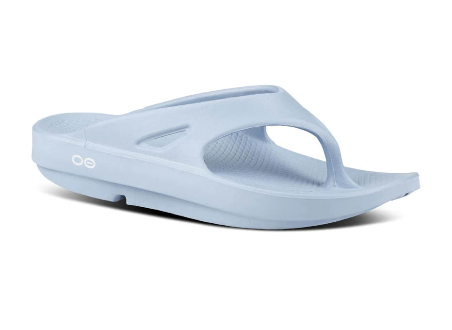 OOriginal - Unisex by Oofos in light blue slides with OOfoam recovery technology for comfort and support after running