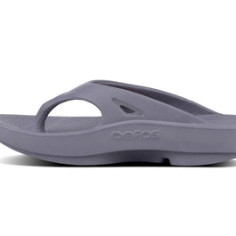 OOriginal - Unisex by Oofos in grey, recovery slides with OOfoam technology for comfort and support after running or outdoor use