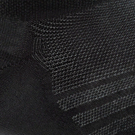 Run No Show Tab Ultra-Lightweight w/Cushion Running Sock - Men by Darn Tough in black with Merino Wool, blister protection and sweat-wicking power