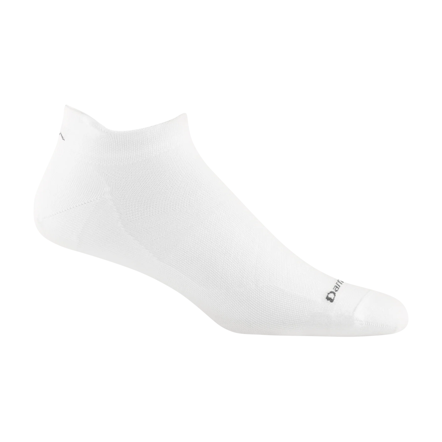 Run No Show Tab Ultra-Lightweight Running Sock - Men by Darn Tough in white with silky cuff and flex zones for chafe-free running comfort