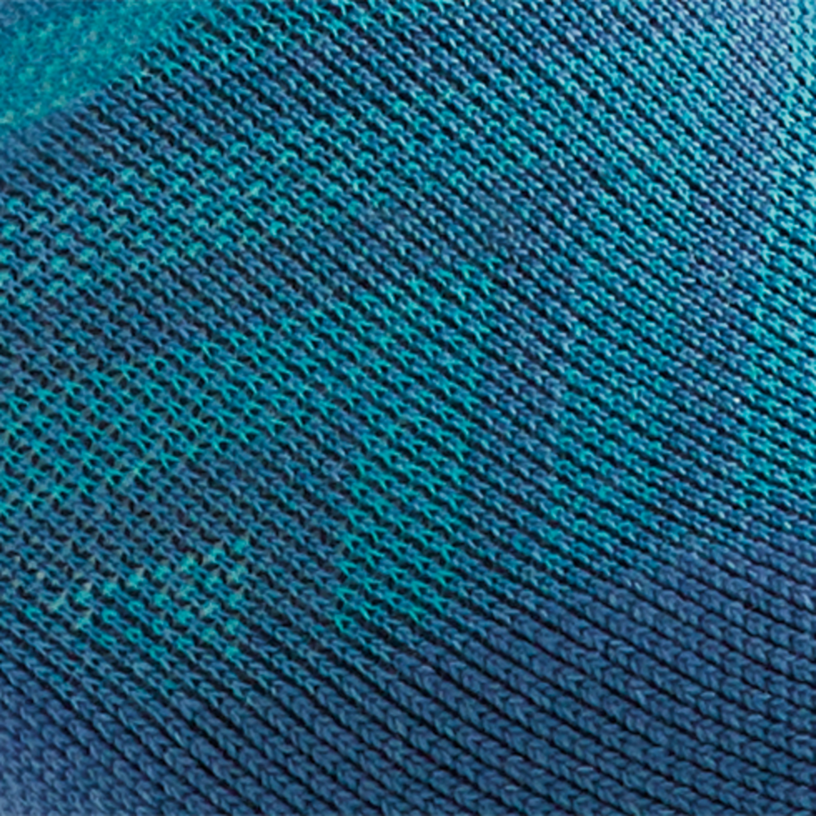Run No Show Tab Ultra-Lightweight w/Cushion Running Sock - Women by Darn Tough in blue and teal, moisture-wicking Merino wool for blister protection and comfort