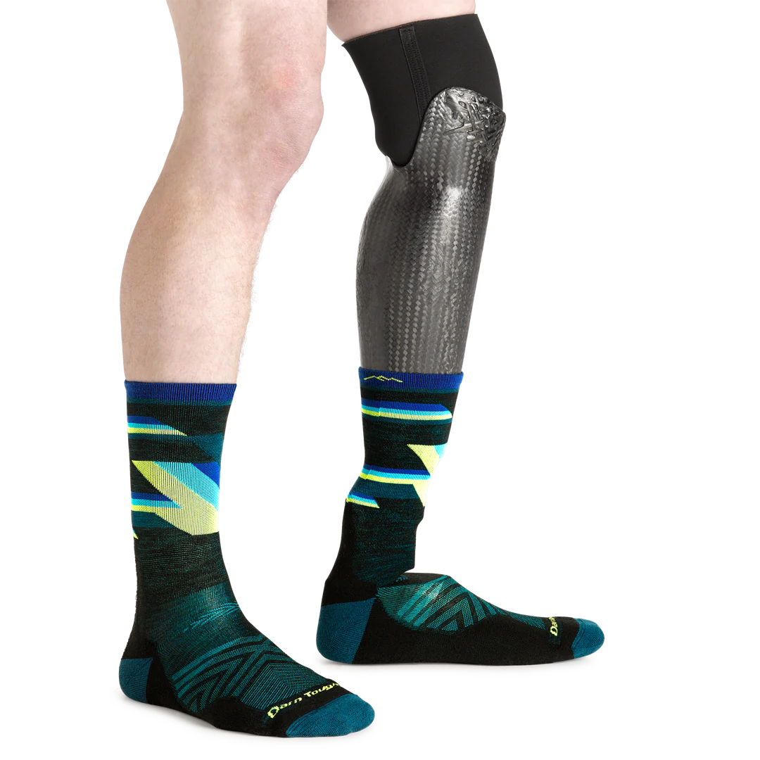 Bolt Micro Crew Ultra-Lightweight w/Cushion Running Sock - Men by Darn Tough in black blue green for lightweight cushioned running comfort