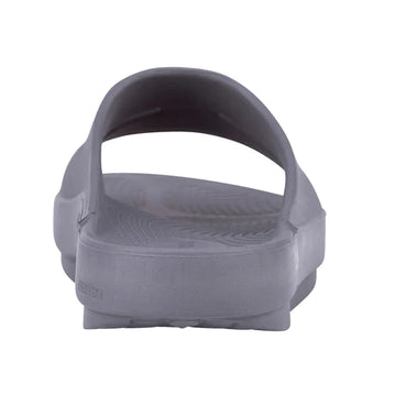 OOahh - Unisex by Oofos in grey with OOfoam strap for extra support, impact absorption, ideal for recovery and casual wear