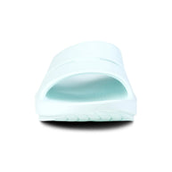 OOahh - Unisex by Oofos in light blue with agile OOfoam strap for impact absorption and comfort, ideal for recovery and casual wear