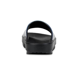 OOahh Luxe - Women by Oofos in black with agile OOfoam strap for support and comfort, lightweight slides ideal for recovery and casual wear