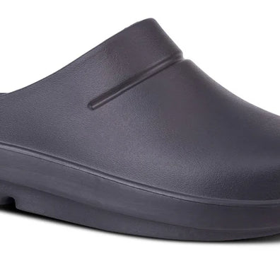 OOcloog - Unisex by Oofos in black, comfortable clog with OOfoam impact absorption and patented footbed for work and leisure use