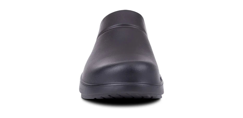 OOcloog - Unisex by Oofos in black, lightweight versatile clog with OOfoam impact absorption and patented footbed for all-day comfort.
