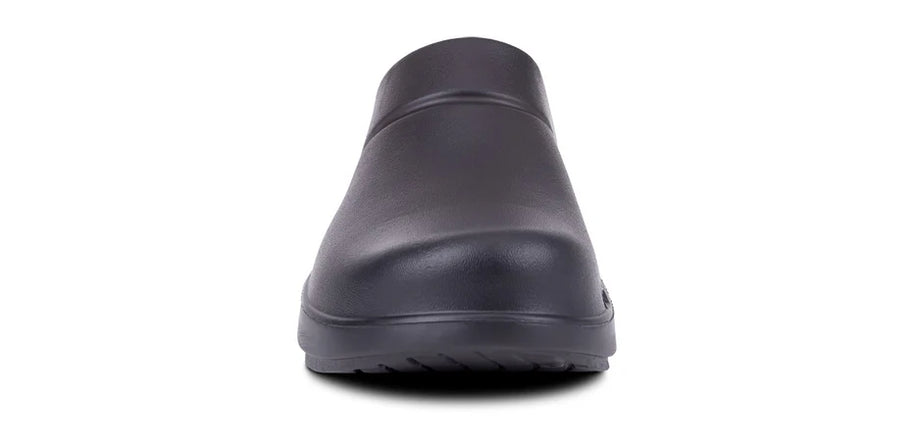 OOcloog - Unisex by Oofos in black, lightweight versatile clog with OOfoam impact absorption and patented footbed for all-day comfort.