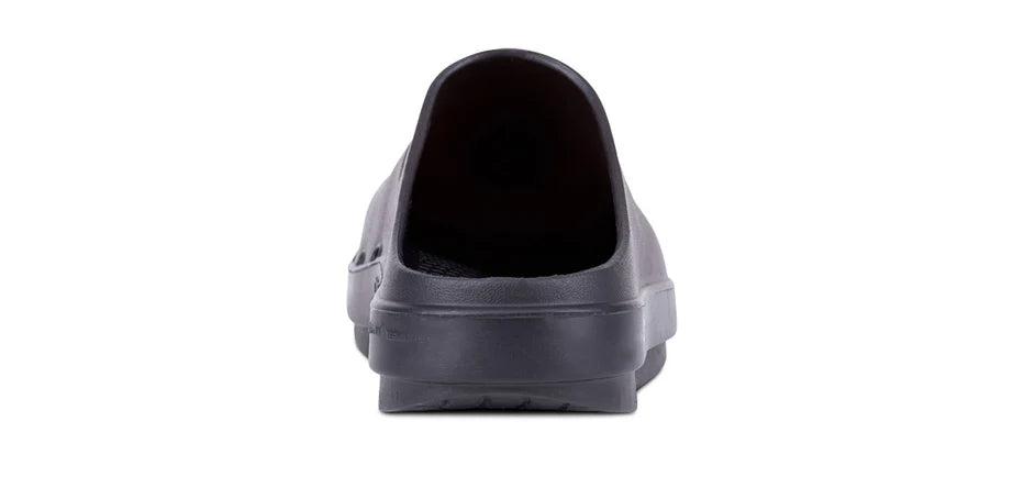 OOcloog - Unisex by Oofos in black, versatile clog with OOfoam technology for superior impact absorption and all-day comfort