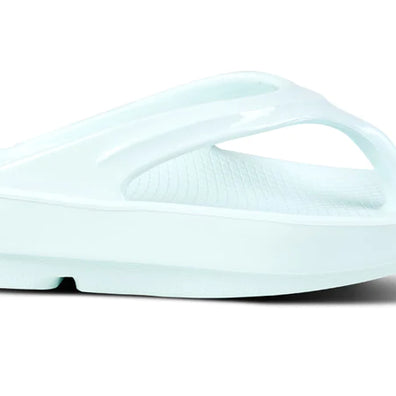 OOlala - Women by Oofos in light blue, lightweight slide sandal with patented OOfoam absorbing 37% more impact for all-day comfort