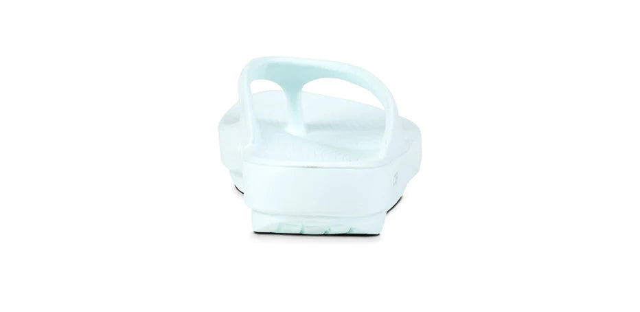OOlala - Women by Oofos in white with patented OOfoam technology, impact-absorbing slides ideal for all-day comfort and casual wear