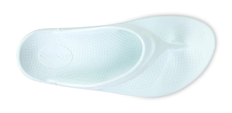 OOlala - Women by Oofos in light blue with patented OOfoam for impact absorption, lightweight slides ideal for casual wear and recovery