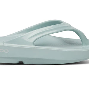 OOlala - Women by Oofos in light blue slide sandal with patented OOfoam footbed absorbing 37% more impact for all-day comfort