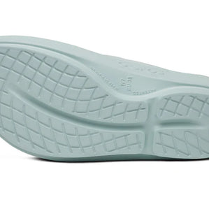 OOlala - Women by Oofos in light blue with patented OOfoam sole absorbing 37% more impact for comfortable slides