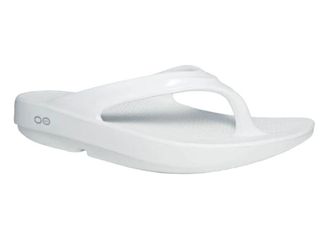 OOlala - Women by Oofos in white, lightweight sandal with patented OOfoam absorbing 37% more impact, ideal for day or night wear