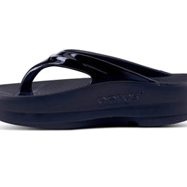 Oomega Oolala - Women by Oofos in black recovery sandal with OOfoam™ technology and patented footbed for all-day comfort and support