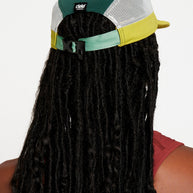 ALZCap Trail - Mountain Cut by Ciele in green, white, and yellow with COOLmatic PLUS mesh for cooling and odor protection, men's and women's running headwear