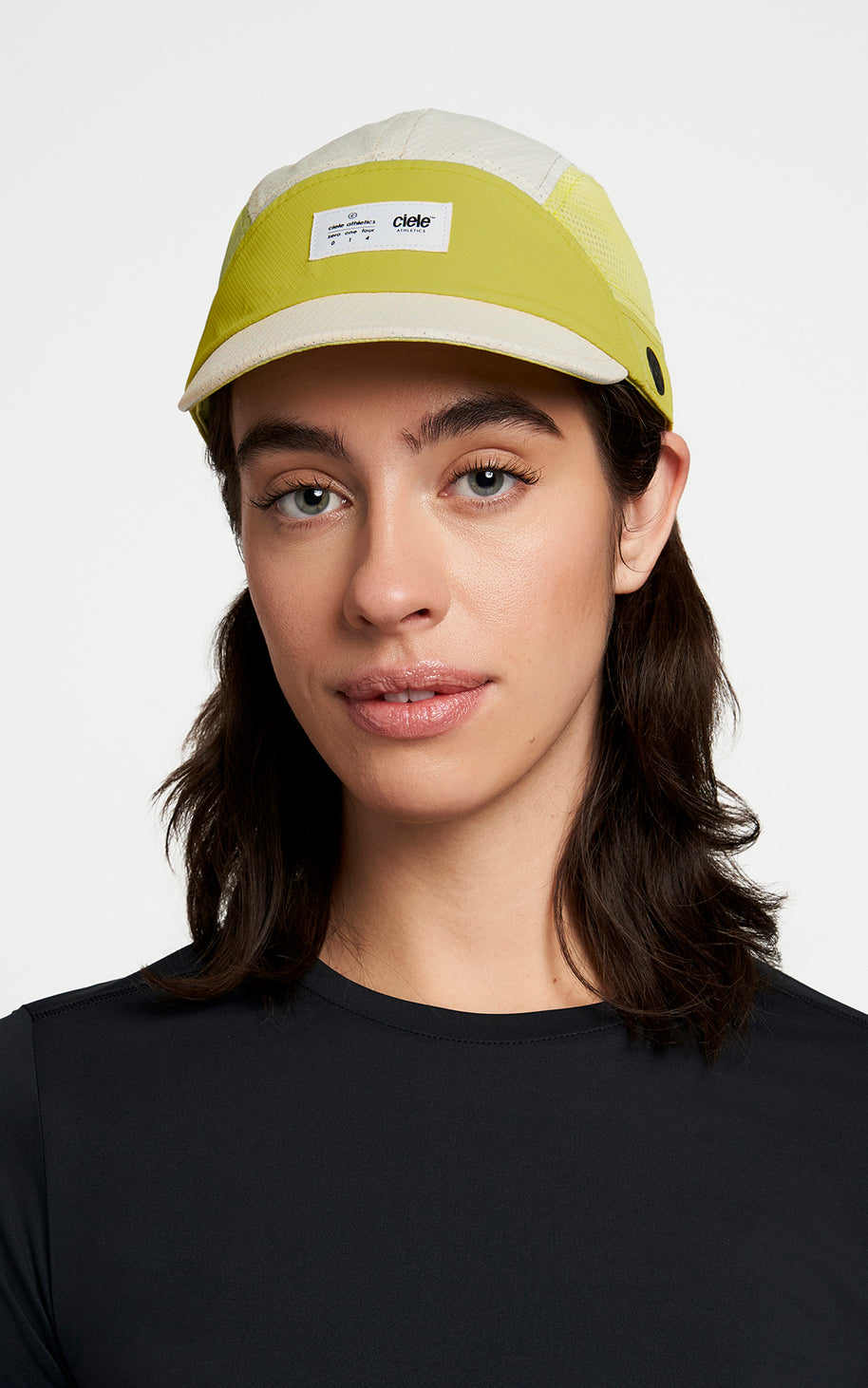 FSTCap SC - ZOF by Ciele in yellow and cream, low profile cycling-inspired brim cap for running and outdoor use in Canada
