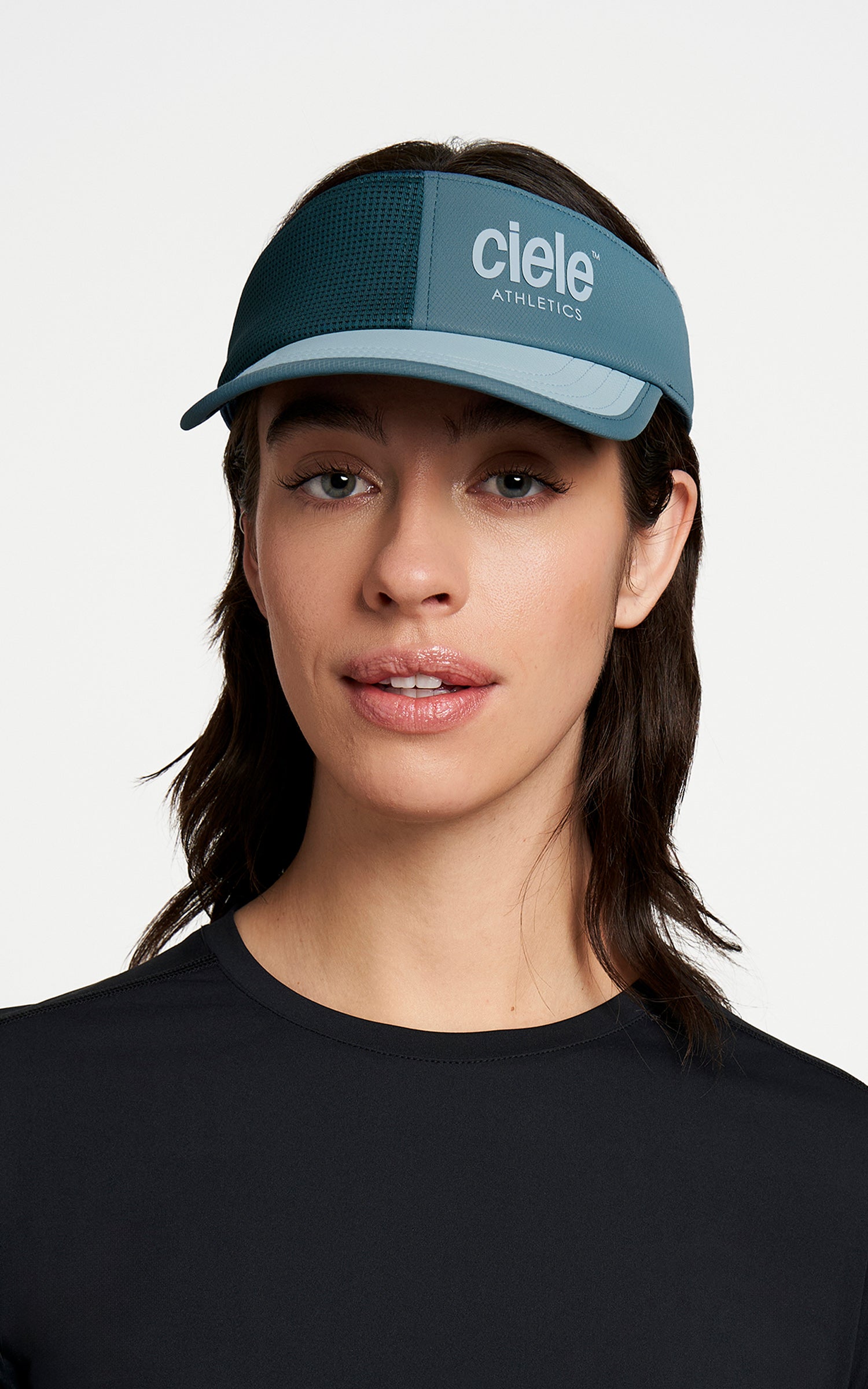 FSTVisor Dual SC - Athletics by Ciele in blue with SOFTcurve brim and stretch fit for comfortable, technical running headwear from Canada