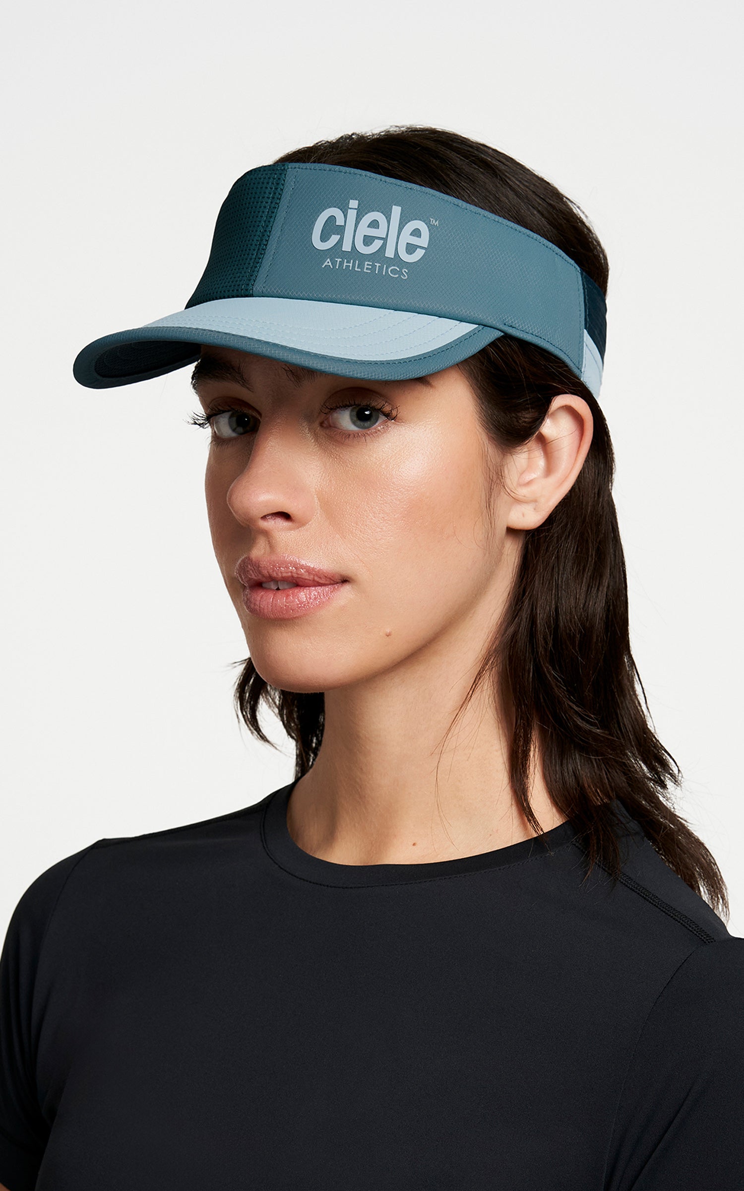 FSTVisor Dual SC - Athletics by Ciele in blue tones with SOFTcurve brim and stretch fit for comfortable technical running and outdoor headwear