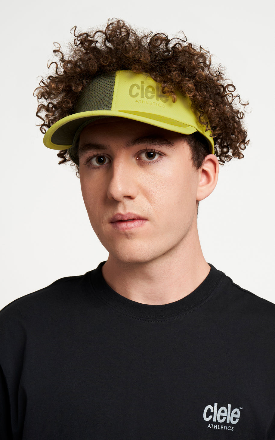 FSTVisor Dual SC - Athletics by Ciele in lime and grey with SOFTcurve brim, stretch fit, breathable visor for running and outdoor use