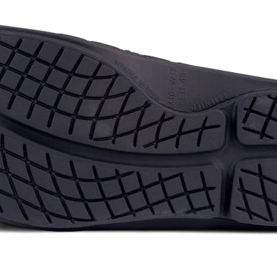 OOahh Sport Flex - Unisex by Oofos in black with OOfoam™ strap, adjustable upper, lightweight slide for support and comfort