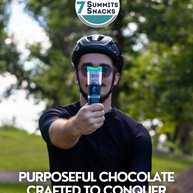 Vinson Dark Chocolate & Mint Endurance Bar (30g) by 7 Summit Snacks in dark green and black packaging, energizing with Peruvian chocolate and electrolytes for endurance