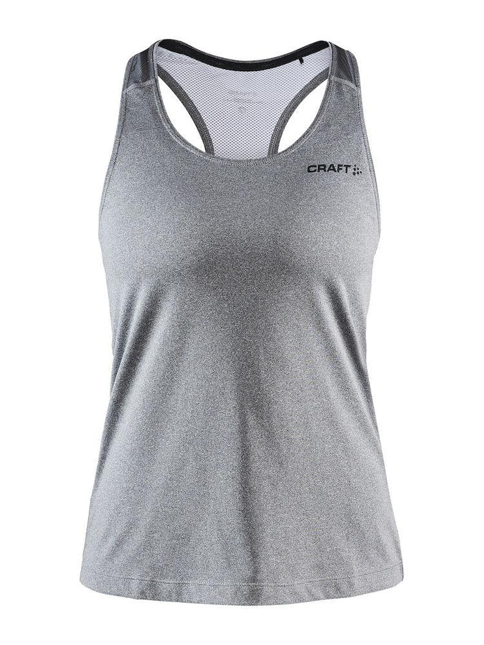 ADV Essence Singlet - Women by Craft in grey, soft recycled polyester with moisture transport, ideal for everyday training and running
