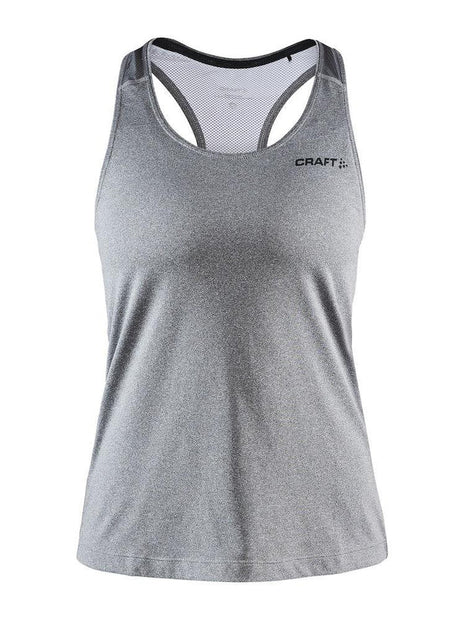 ADV Essence Singlet - Women by Craft in grey, soft recycled polyester with moisture transport, ideal for everyday training and running